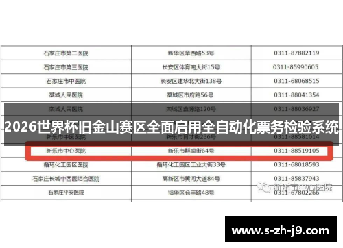 2026世界杯旧金山赛区全面启用全自动化票务检验系统 2026世界杯旧金山赛区全面启用全自动化票务检验系统